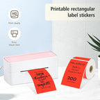 3x5 Inch Thermal Label Stickers,300Pcs Waterproof Rectangle Labels for Storage Bins,Moving Boxes,Address & Inventory Organization,Small Business Labeling,Fluorescent Red