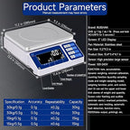 Counting Scale 15kg/33lb x 0.5g Digital Bench Scale for Parts and Coins kg/g/lb/oz Electronic Gram Scale Large Range Lab Industrial Inventory Piece Counting Balance Scales