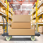 Heavy Duty Platform Truck, Industrial Panel Truck Cart 360 Degree Swivel Wheels, Flatbed Cart Add Reinforcing Steel Bar with 2500 Lbs Capacity, 47X 24 Inch