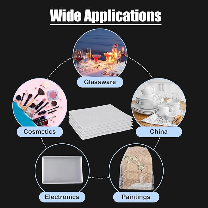 5 Pack Self Seal 20 x 24 Inch Bubble Bags Extra Large Clear Bubble Cushioning Pouches for Packing Shockproof Wrap Bag for Shipping Moving Fragile Dishes China Plates Painting Fragile Items