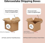 Edenseelake Shipping Boxes Small 4 x 4 x 4 inches Cardboard Boxes, 25 Pack