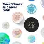 100 Custom Vinyl Stickers - Upload Your own Image, Text, Design, Logo - Personalized Logo Labels for Handmade, Packaging, Bottle, Jars, Candle, Brand Stickers (Peach, 1x1)