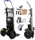 Electric Stair Climbing Dolly, 1250W Electric Hand Truck with Telescopic Handle, 3 Mode Folding Stair Climber 900lbs Max Load Capacity for Effortless Moving of Furniture & Equipment (Black)