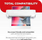 5MIL Thermal Laminating Sheets (225 Count) Letter, Photo, Card, Notecard, ID Badge and Business Card Sizes, Laminating Pouches, Compatible with Laminators, Crystal Clear Laminated Finish