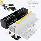 315" Cable Hider, Wire Cover, Cables Raceway for Cord Hide, Long, Large, White and paintable Cords Cover Concealer Conduit Channel, TV, Ethernet Molding Electrical Wires Management Kit