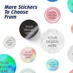 100 Custom Vinyl Stickers - Upload Your own Image, Text, Design, Logo - Personalized Logo Labels for Handmade, Packaging, Bottle, Jars, Candle, Brand Stickers (Silver Marble, 6x6)