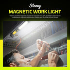 WARSUN Rechargeable COB LED Work Light-Magnetic Hands-Free Trouble Light with Hook, IPX4 Waterproof for Garage Repair, Stocking Stuffers Mens Gifts-Emergency Light Tool for Adults Men Dad (Yellow)