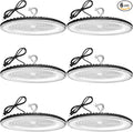 6 Pack 300W UFO Led High Bay Light,120VAC,5000K Daylight Commercial Bay Lighting,IP66 Waterproof,45050LM,1300W MH/HPS with Plug Area Lighting for Warehouse/Shop/Workshop/Barn/Gym/Factory