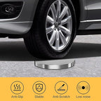 kaiyomi 4Pcs Stanchions with Red Velvet Ropes Set, 5 Feet Velvet Ropes and Posts Poles for Red Carpet Party Decoration and 360° Photo Booth (Silver)