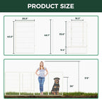 FXW Garden Fence Outdoor for The Yard – 45in(H) x 54.7ft(L) Heavy Duty Metal Animal Barrier for Dog and Rabbit, Decorative Dog Fence, 24 Panels, White