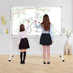 Double-Sided Rolling Whiteboards on Wheels 72 X 48, Large Dry Erase Board with Stands, Magnetic Mobile White Board Standing White Boards with Eraser & Marker & Magnet & Magnetic Calendar