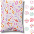 14.5x19 Designer Poly Mailer 100 Pack Heavy Duty Waterproof Self Seal Shipping Bags for Small Business Large Mailing Envelopes Bulk Tear Resistant Cute Packaging Preppy Leopard