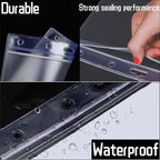 10 Pack Sheet Protectors，8.5" x 11" Waterproof Resealable Zip Wall Sign Holder Page Protectors Clear Photo Plastic Sleeves, Duty Work Pocket Hanging Sheet Protectors (Horizontal, 10 Pack)
