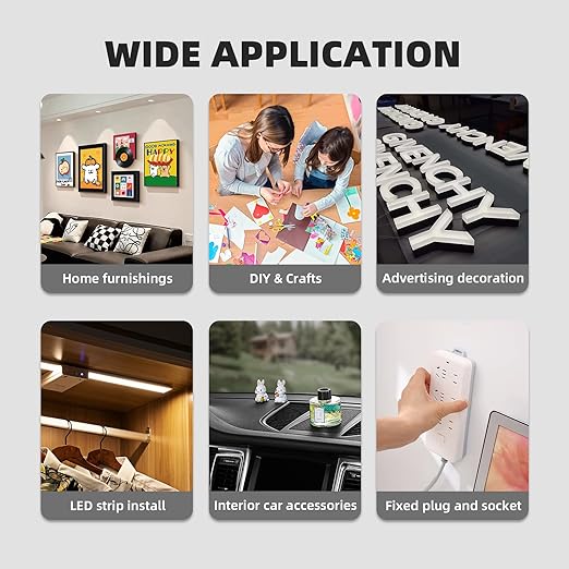 Made of 3M PE Foam Tape Double Sided Tape 0.75in×20Ft, Heavy Duty Mounting Tape for LED Strip Lights, Home Decor, Signs, DIY – Weatherproof Adhesive for Plastic, Metal, Glass, Indoor & Outdoor Use