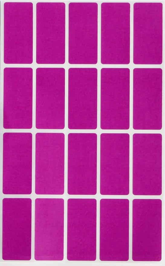 Royal Green Rectangle Color Labels 1.57inch x 0.75 inch - Color Coding Stickers Purple(40mm x 19) - 100 Pack