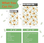 Poly Mailers 6x9 Inch 100 Pcs - Avocado printed Shipping Bags, 2.4mil Thickness, Waterproof and Tear Resistant Mailing Envelopes, Self-Sealing Packaging Bags for Small Business