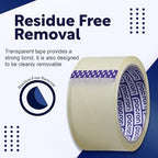Clear Packing Tape - 12 Heavy-Duty Wrapping Tape - 55-Yard Length, 660 Total Yards 1.88-Inch Wide Strong Adhesive Rolls for Moving Boxes, Office Packaging, Storage Organization & Warehouse Shipping