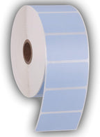 2.25" X 1.25" Direct Thermal Perforated Stickers Labels for Barcodes, Address, Consignment - Compatible with Zebra, Rollo, Godex and More (Blue, 6 Rolls)