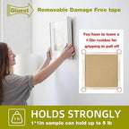 Damage Free Double Sided Tape 20ft, Removable Picture Hanging Strips Residue Free, Heavy Duty Mounting Tape, No Damage Wall Tape,Wall Adhesive Strips Foam Tape Wide Roller
