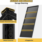 Raybee 40" W Garage Shelving Heavy Duty Storage Shelves 56.9" H Metal Shelving Heavy Duty Load 1600LBS Adjustable Metal Shelves for Storage for Pantry Kitchen 40" W x 19.1" D x 56.9" H 4 Pack