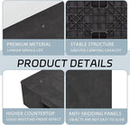 4 Pcs Plastic Pallet for Basement Storage Easy Stack Lightweight Floor Pallet Display Flooring Room Supermarket Christmas, Support up to 2000 Lbs (40'' L X 20'' W X 5.5'' H,Black)
