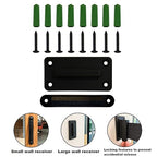 VIP Crowd Control Retractable Belt Queue Safety Stanchion Barrier Set, 36" Ht, 78" Belt + Wall Bracket (6 Pur Posts Pur Belt + SFrame + WBracket)