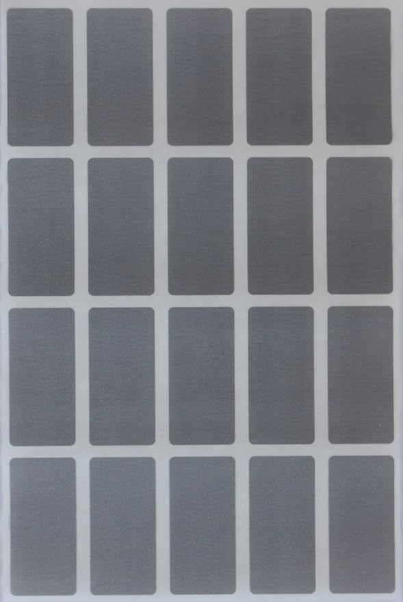 Royal Green Permanent Adhesive Sticker Label Rectangles in Grey 1.57 inch x 0.75 inch (40mm x 19mm) - 2000 Pack