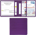 Cacturism Car Registration and Insurance Holder, Vehicle Glove Box Car Organizer Men Women Wallet Accessories Case for Cards, Essential Document, Driver License, Purple