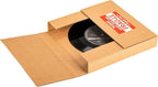 7" 45 RPM Vinyl Record Mailers 7.5"L x 7.5"W x 1.1"H Kraft Corrugated Album Mailing Boxes for Small Business Packaging Shipping Moving Storage, with Fragile Stickers, 25 Pack