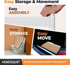 HOMEDANT 5 Tier Storage Shelves Adjustable Laminated Boltless Garage Metal Shelving Unit Heavy Duty Utility Rack Shelf Warehouse Pantry Closet Kitchen (3, (M) 35.9" W, White)