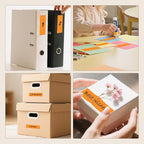 3 × 1 Inches Orange Rectangle Color Coding Labels 1000 PCS, Self-Adhesive Writable Waterproof Vinyl Blank Sticker Roll for Office Home School Business