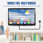 Floor Cable Cover, Low Profile Cable Hider for Wires, Self Adhesive Cord Hider for Wall, Cord Covers Wall Mounted Tv, for Offices, Gym, Exhibitions(Black, 20 Feet)