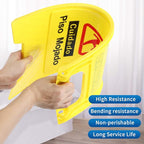 CERLMLAND wet floor signs 4 piece double-sided sign alerts clear identification using black text and red graphics Widely used in various business environments