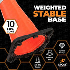 Xpose Safety 36 Inch Orange Traffic Cones with 6" & 4" Collars - Bulk Full Pallet 252-Pack - Multipurpose PVC Plastic Safety Cone for Parking, Soccer, Caution, Kids and Construction - DOT Approved