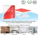 120PCS XHF Adhesive Cable Wire Clips Clear, Outdoor Christmas Light Clips, Cable Holder Staples Cable Management Wire Organizer Cord for Under Desk, Car, Wall, TV PC Ethernet Cable