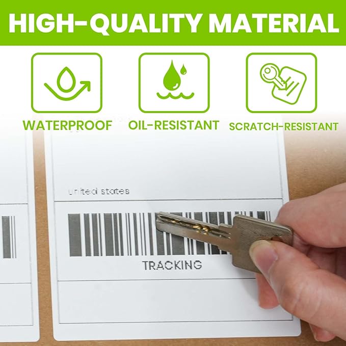 ADHES 4x6 Thermal Shipping Labels 10 Pack – 220 Labels Per Roll, 2200 Total, Top-Coated Strong Adhesive Thermal Label Printer Paper, BPA/BPS Free 4x6 Shipping Labels for Mailing and Packaging
