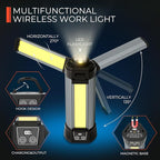Rechargeable Camping Light with Stand 54" 3 LED Lamp Heads Detachable Tripod, 6000mAh 2000 Lumen Dimmable, Magnetic Emergency Flashlight, Outdoor Indoor Jobsite Workshop,Portable Cordless