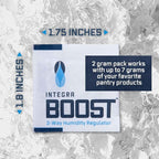 Integra Boost - 55% RH Level - 2 Gram Size - Two-Way Humidity Control Pack - Includes Humidity Indicator Cards - Humidity Balancer Packet For Packaged Foods & Herbs Storage (Pack of 6)