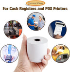 (50 Rolls) 2 1/4" x 165' Thermal Paper, POS Receipt Paper for Retail Business Cash Register, Fits Most Credit Card Terminal