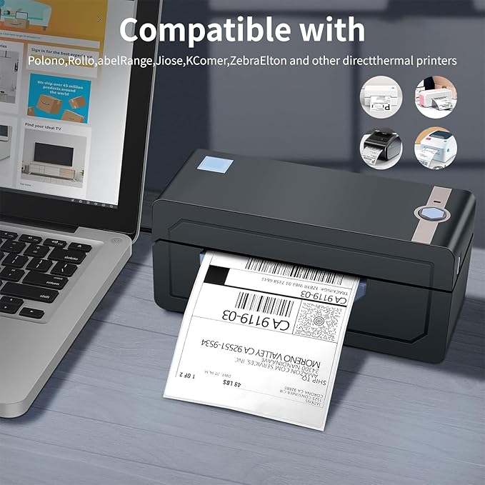 4 x 6 Inches Thermal Labels Fanfold Direct with Perforations for Thermal Printer, Permanent Adhesive Smoothly Printing Compatible Zebra/Rollo Thermal Label Printer (1000 Sheets)