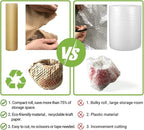 Dish Packing Kit Moving Supplies 15" x660' Honeycomb Wrapping Paper, Large Recyclable Expandable Bubble Cushion Wrap Roll Packing Material for Fragile Items Breakables Plate Glassware Bottle, 80GSM