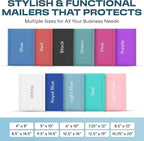 Light Blue Poly Bubble Mailers 8.5x12 inch #2 | Self Seal Padded Envelopes | Cushioned Bubble Mailer | Usable Size 8.5x11 | Water Proof | Lightweight mailing Shipping Bags | 100 Pack Bulk