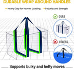 VENO 8 Pack Moving Bags and Large Christmas Storage Bins with lids. Alternative to Moving Boxes, Packing Supplies for College. Extra Large Heavy Duty Totes for Packaging (Clear, 8 Pack)
