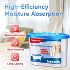14 Pack Moisture Absorbers, 14 OZ Humidity Absorber Bucket, Moisture Absorbers for Closet, Dehumidifier Bucket for Wardrobes, Kitchens and Bathrooms, Fragrance Free Humidity Absorber
