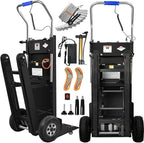 Electric Stair Climbing Hand Trucks Dolly Cart, 900lb Capacity Heavy Duty Stair Climber with Ropes, Carry Heavy Objects Up and Down Stairs Effortless for Furniture Logistics Warehouse, 1250W Motor