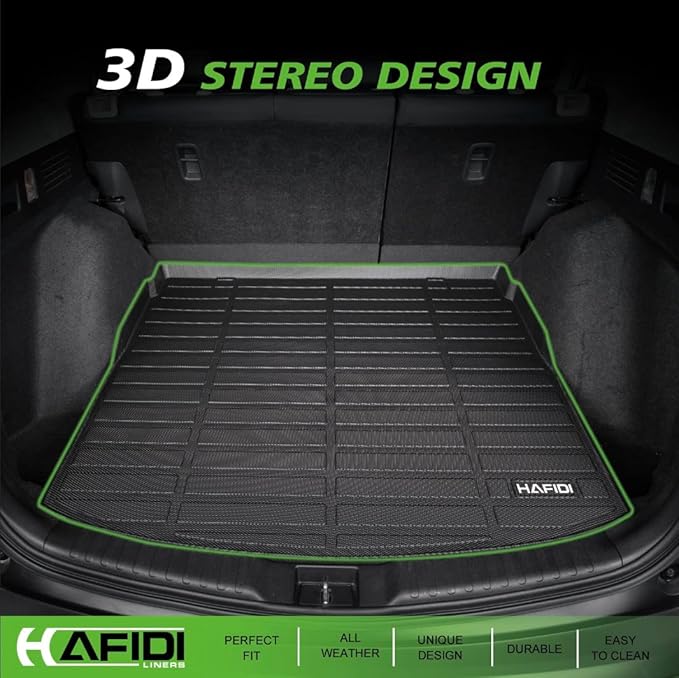 HAFIDI® Floor Mats & Cargo Liner Set Fit for 2021-2026 Kia K5 (Only FWD Models)& 2020-2026 Hyundai Sonata & Sonata Hybrid All Weather TPE Anti-Slip Car Full Set Floor Liners Custom Accessories - Black
