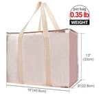 Bodaon 5-Pack Cooler Insulated Food Delivery Bag, Thermal Hot Pizza, X-Large Bags for Grocery/Catering/Shopping, Rideshare Delivery Bag, Large Cold Frozen Accessories, Gold