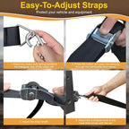 Cargo Net for Pickup Truck Bed, Heavy Duty 1100 lbs Capacity, Adjustable Cam Buckles & S-Hooks, Thick Herringbone Nylon, with Drawstring Storage Bag for Trailers and Trucks (66" x 50")