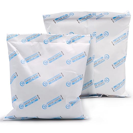 1 Pack 500 Gram Food Safe Silica Gel Desiccant Packets, Premium White Silica Gel Beads Packs, Dessicant Bags, Silica Gel for Storage