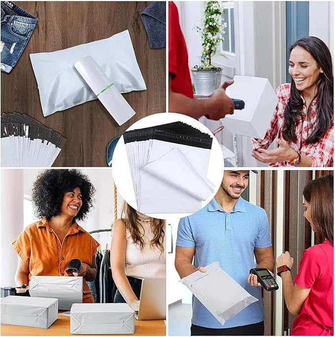 7.5 x 10" Poly Mailers 100PCS, 1.77 Mil 5 Layer Waterproof Shipping Bags for Clothes,Mailing,Books,Package, Strong Adhesive Self Sealing Mailers Poly Bags Shipping Envelopes for Business